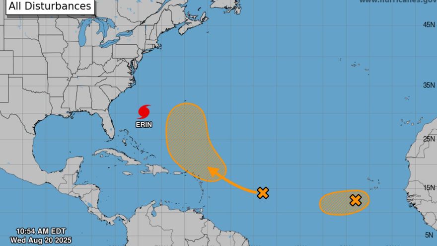 EE.UU. advierte de peligro en casi toda la costa este estadounidense debido al huracán Erin