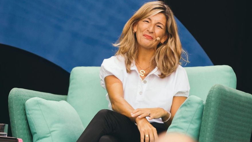 La ministra de Trabajo y vicepresidenta segunda del Gobierno, Yolanda Díaz, en el Festival de elDiario.es en València.