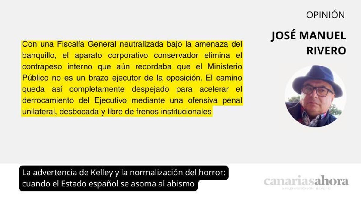 La advertencia de Kelley y la normalización del horror: cuando el Estado español se asoma al abismo