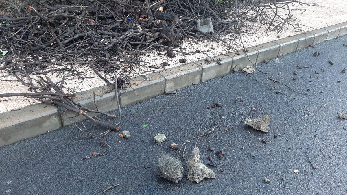 Desprendimientos en la zona  La Ladera, en Los Llanos de Aridane.