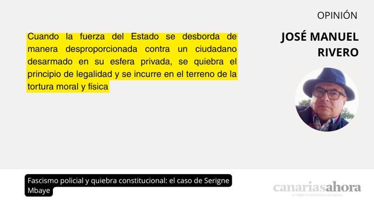 Fascismo policial y quiebra constitucional: el caso de Serigne Mbaye