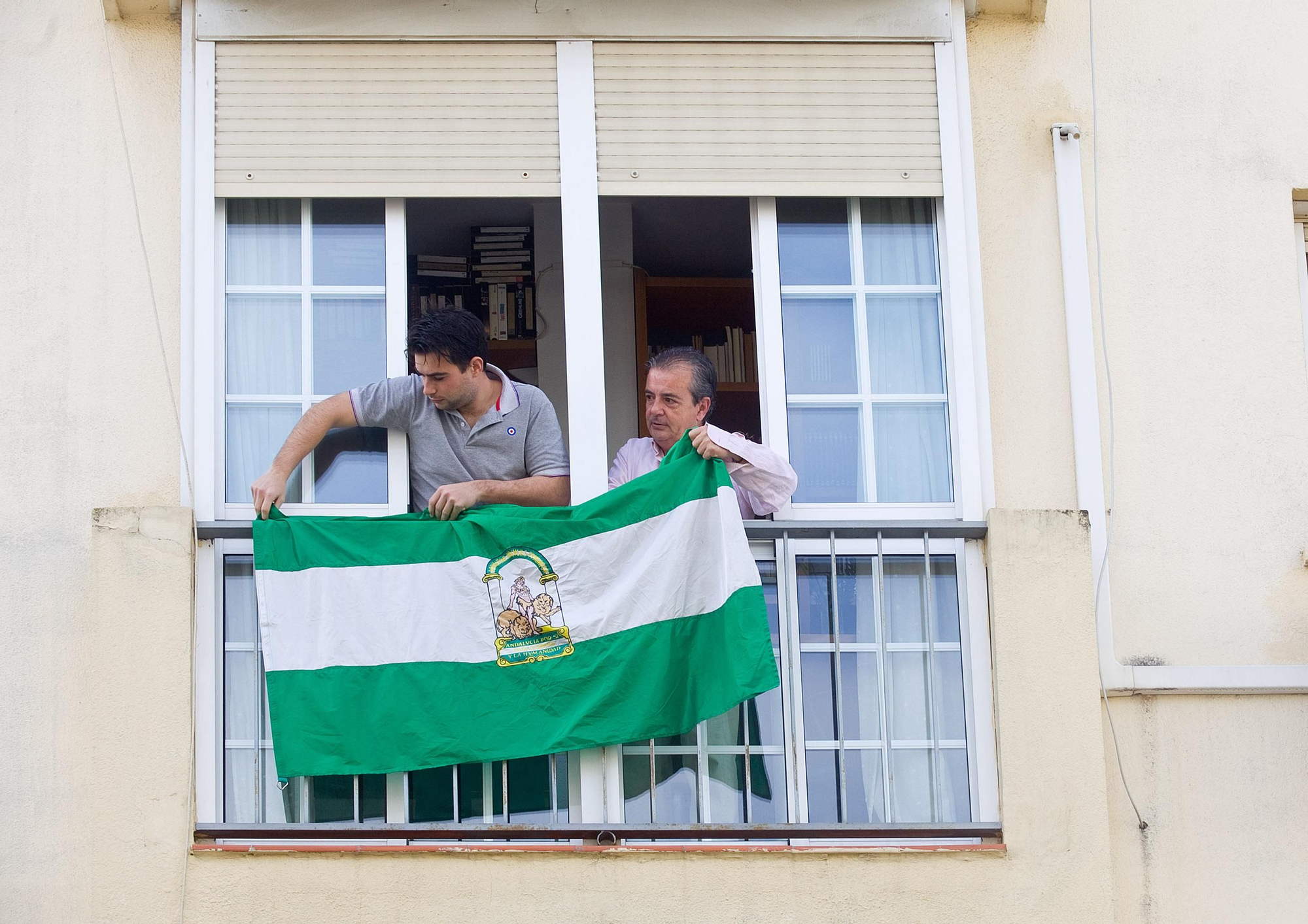 Banderas de Andalucía con motivo del 28F/Foto: Luis serrano