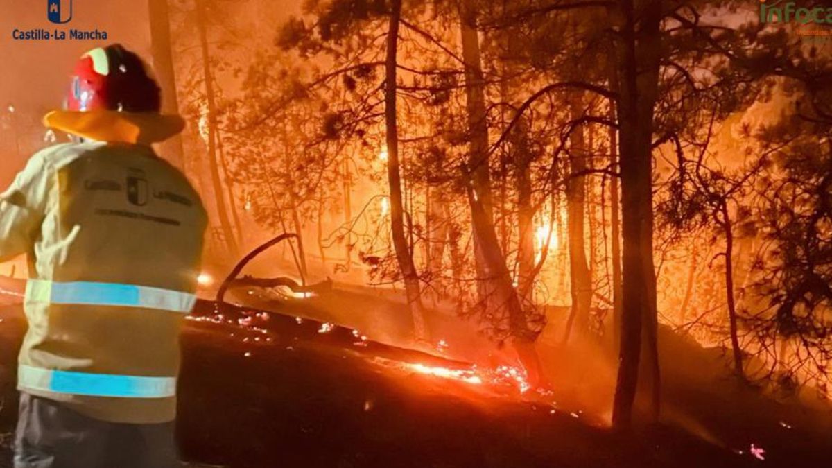 El incendio de Burgohondo se acerca al límite con la provincia de Toledo