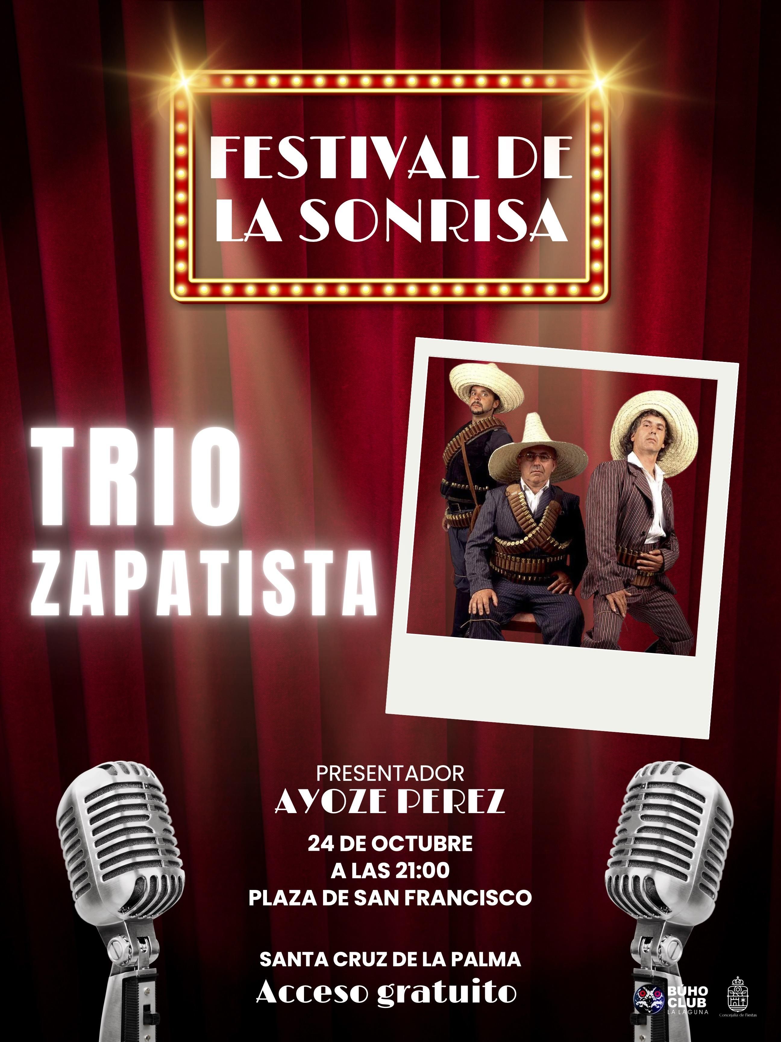 Cartel de la actuación del Trío Zapatista.