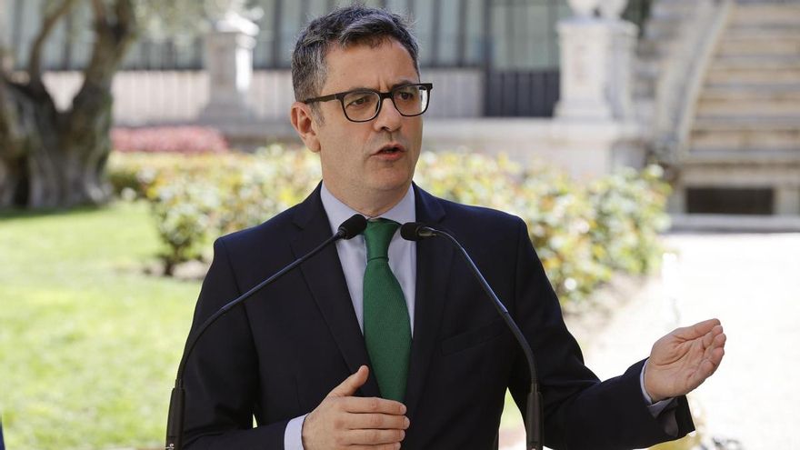 El ministro Justicia y Relaciones con las Cortes, Félix Bolaños este jueves, en el Palacio de Parcent, en Madrid. EFE/ J P Gandul