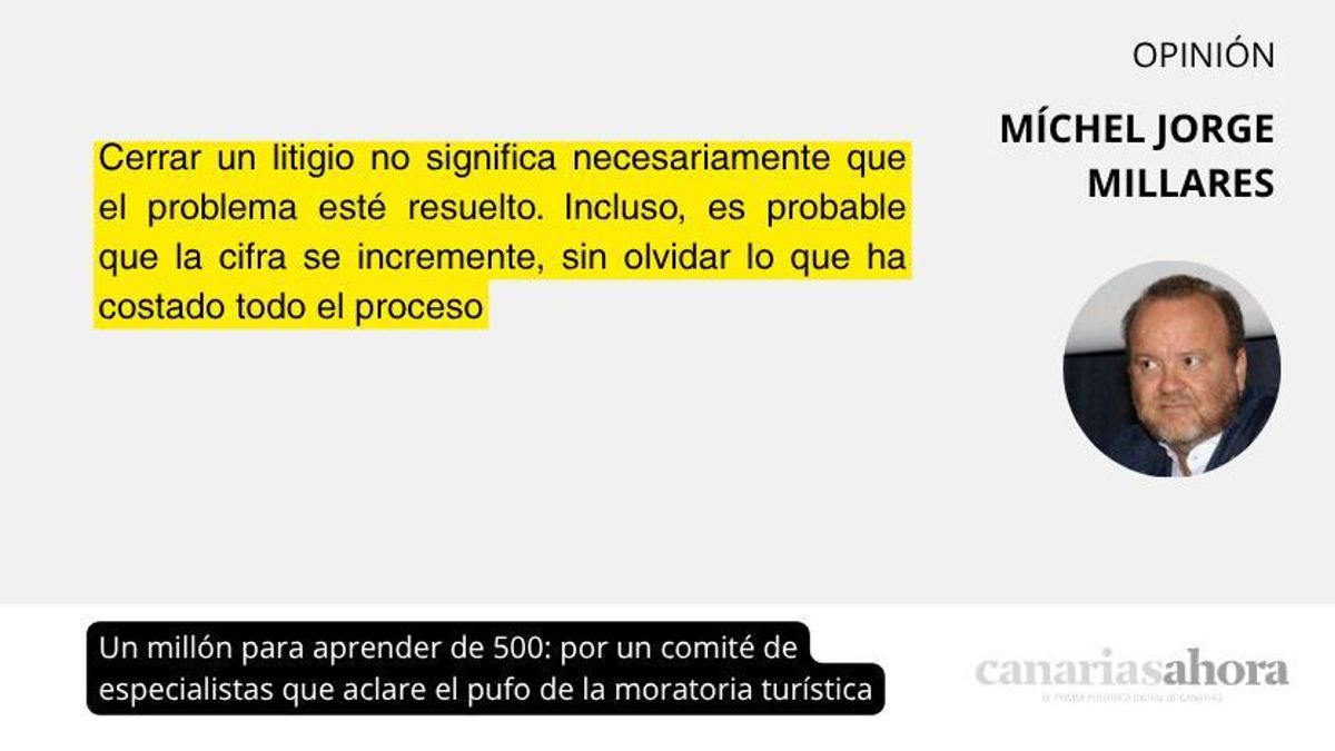 Un millón para aprender de 500: por un comité de especialistas que aclare el pufo de la moratoria turística