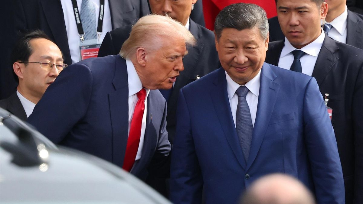Donald Trump y Xi Jinping, en Corea del Sur, hace dos semanas