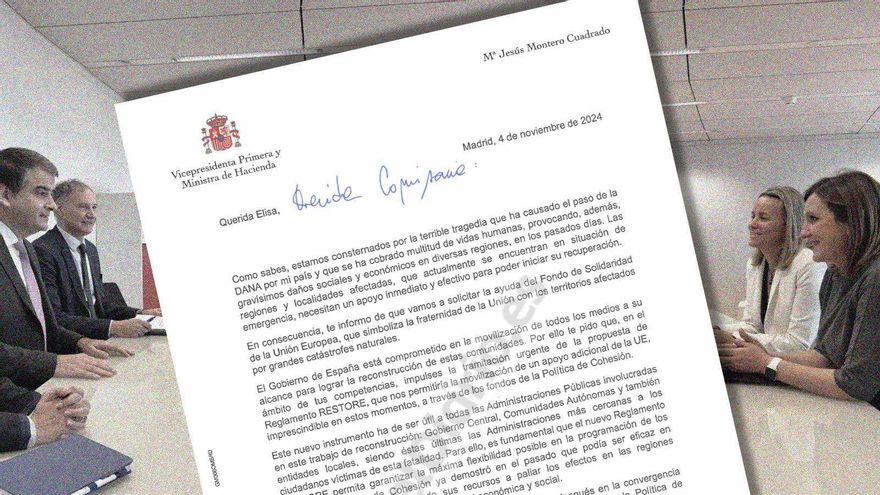 La carta que desmiente a la alcaldesa de València: el Gobierno tramitó desde el 4 de noviembre fondos de la UE por la DANA