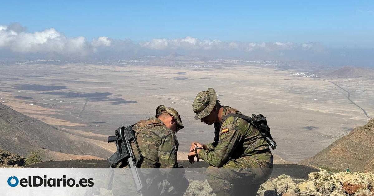 Unidades del Ejército de Tierra se despliegan en Lanzarote para realizar operaciones de vigilancia