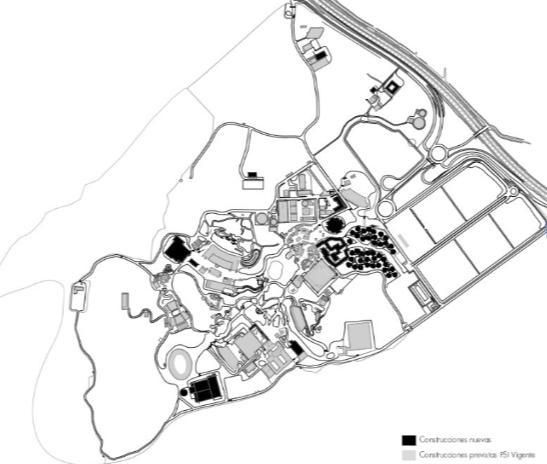 Parque temático Puy du Fou Toledo. Las zonas marcadas en negro indican zonas de nuevas construcciones dentro de la ampliación que se aprueba en este 2026