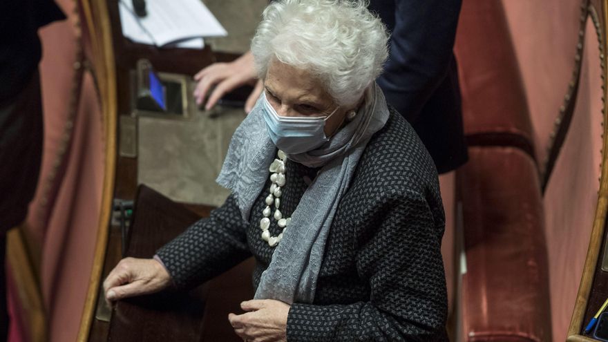 Roma (Italy), 18/01/2021.- Liliana Segre during a debate in the Senate in Rome, Italy, 19 January 2021. Following the resignation of two ministers in Italian Prime Minister Conte's EFE/EPA/ROBERTO MONALDO /Archivo