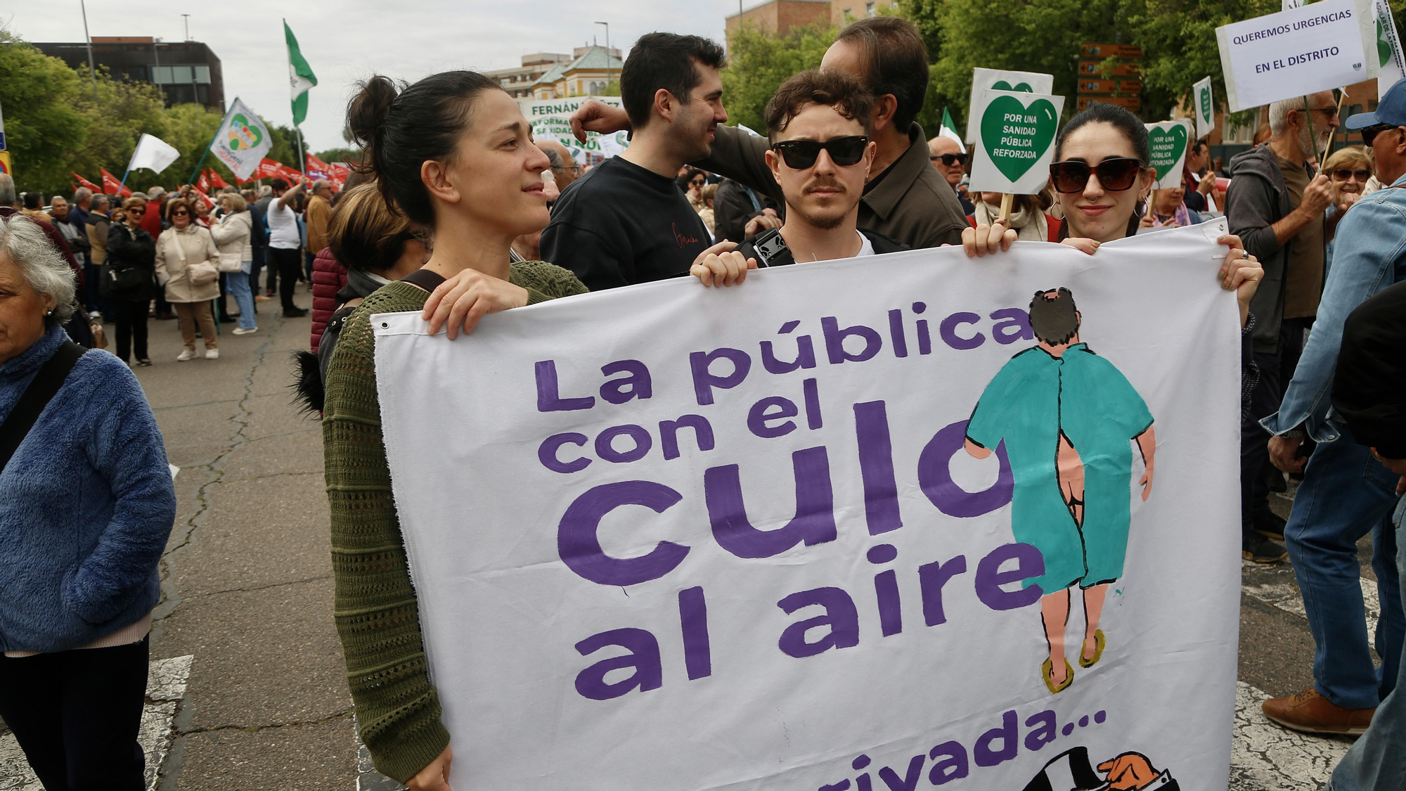 Manifestación de las Mareas Blancas por la sanidad pública