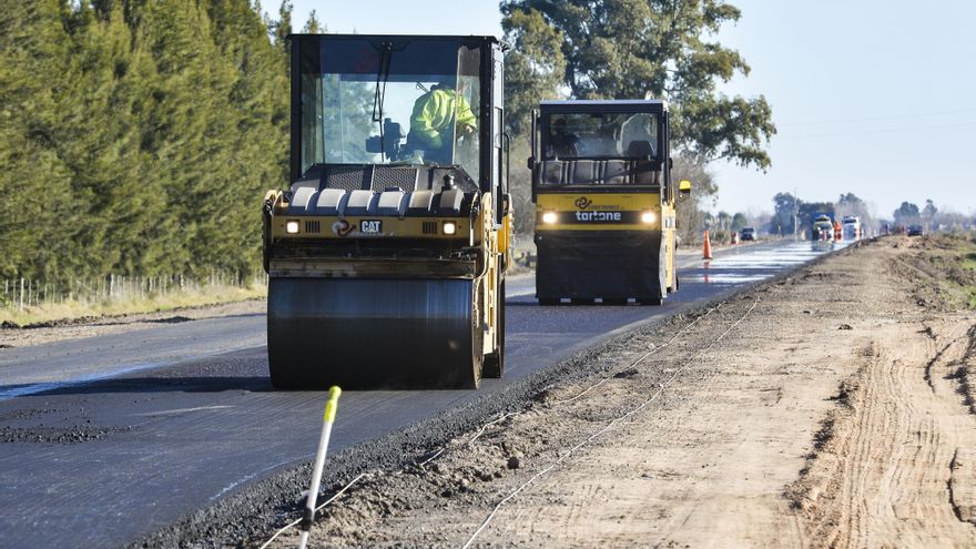 Obras viales en la provincia de Buenos Aires.
