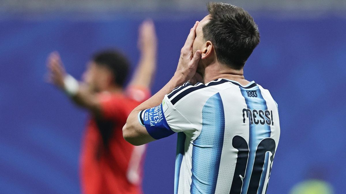 Messi tras errar el penal