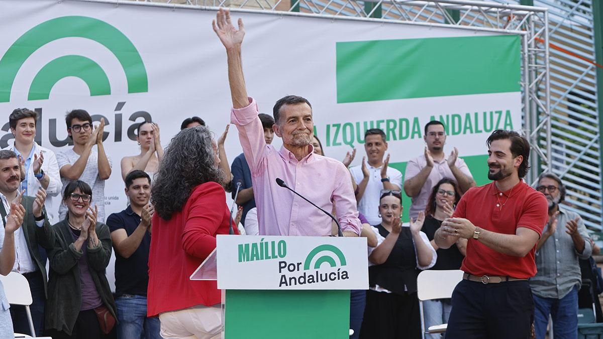 Mitin de Por Andalucía en la plaza de la Juventud de Córdoba