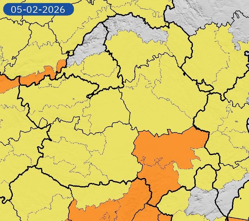 Avisos meteorológicos activos para Castilla-La Mancha el 5 de febrero de 2026