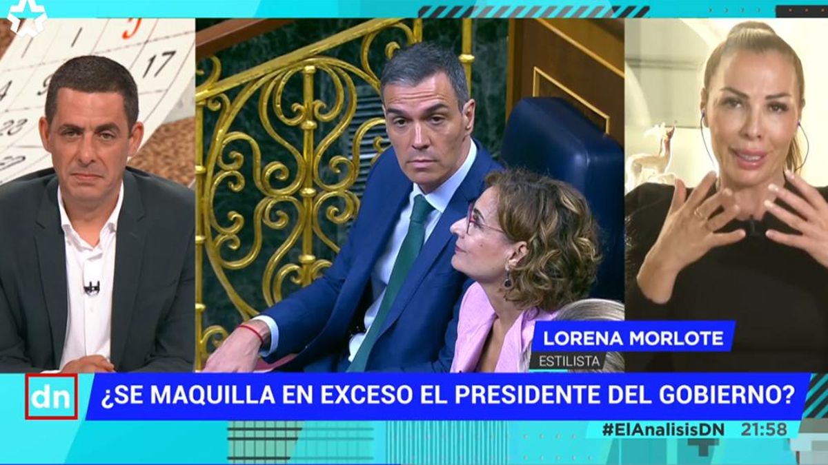 Antonio Naranjo y Lorena Morlote, hablando del maquillaje de Pedro Sánchez