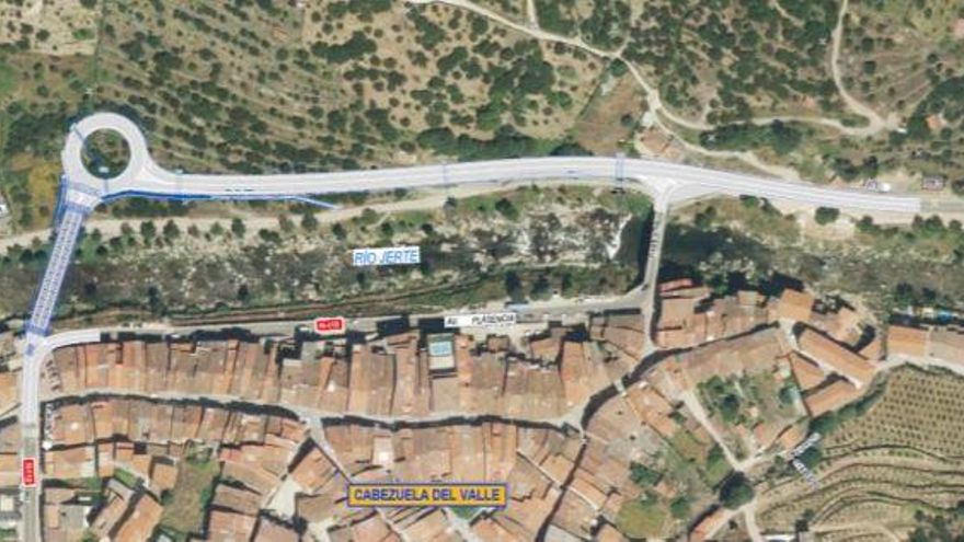 Situación del nuevo puente a la izquierda(el actual está a la derecha)