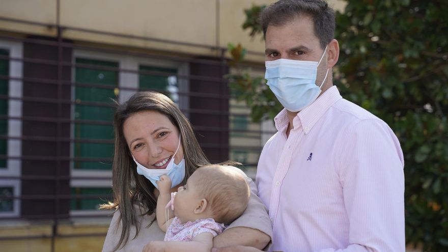 Greta, la bebé de cinco meses protagonista del primer trasplante cardíaco infantil ABO incompatible en Andalucía
