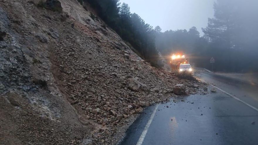 El temporal obliga a cortar varias carreteras de Castilla-La Mancha este 5 de febrero