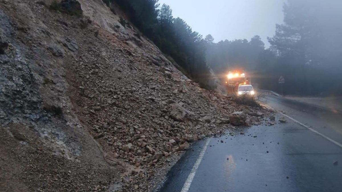 El temporal obliga a cortar varias carreteras de Castilla-La Mancha este 5 de febrero
