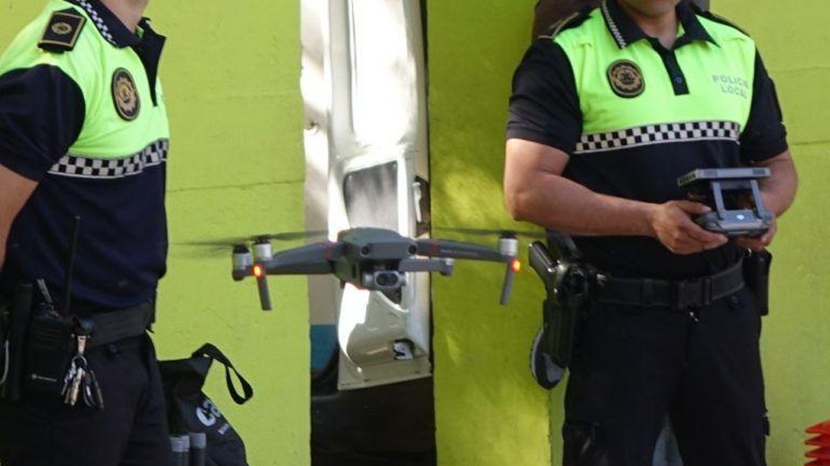 Uno de los drones de la Policía Local de Ontinyent.