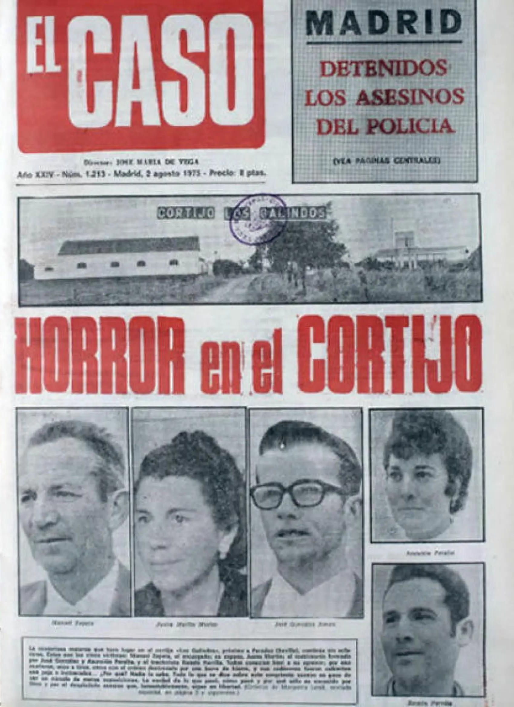 Portada de 'El Caso' en la que se informaba del crimen.