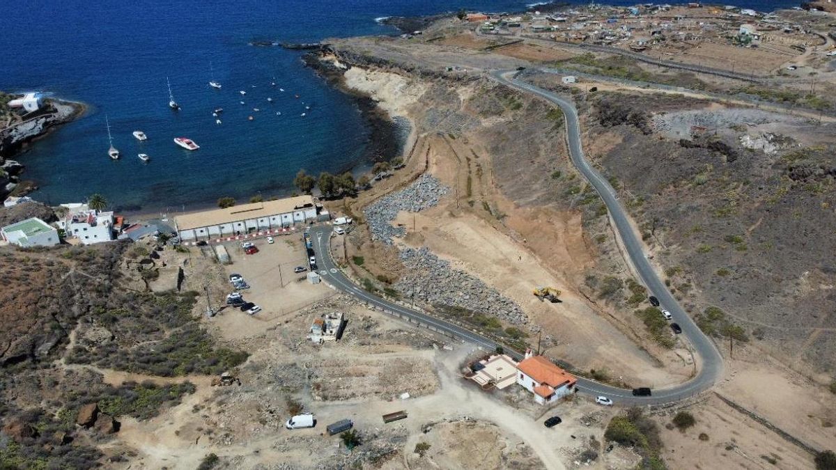 Obras en la zona de servidumbre de protección del Puertito de Adeje