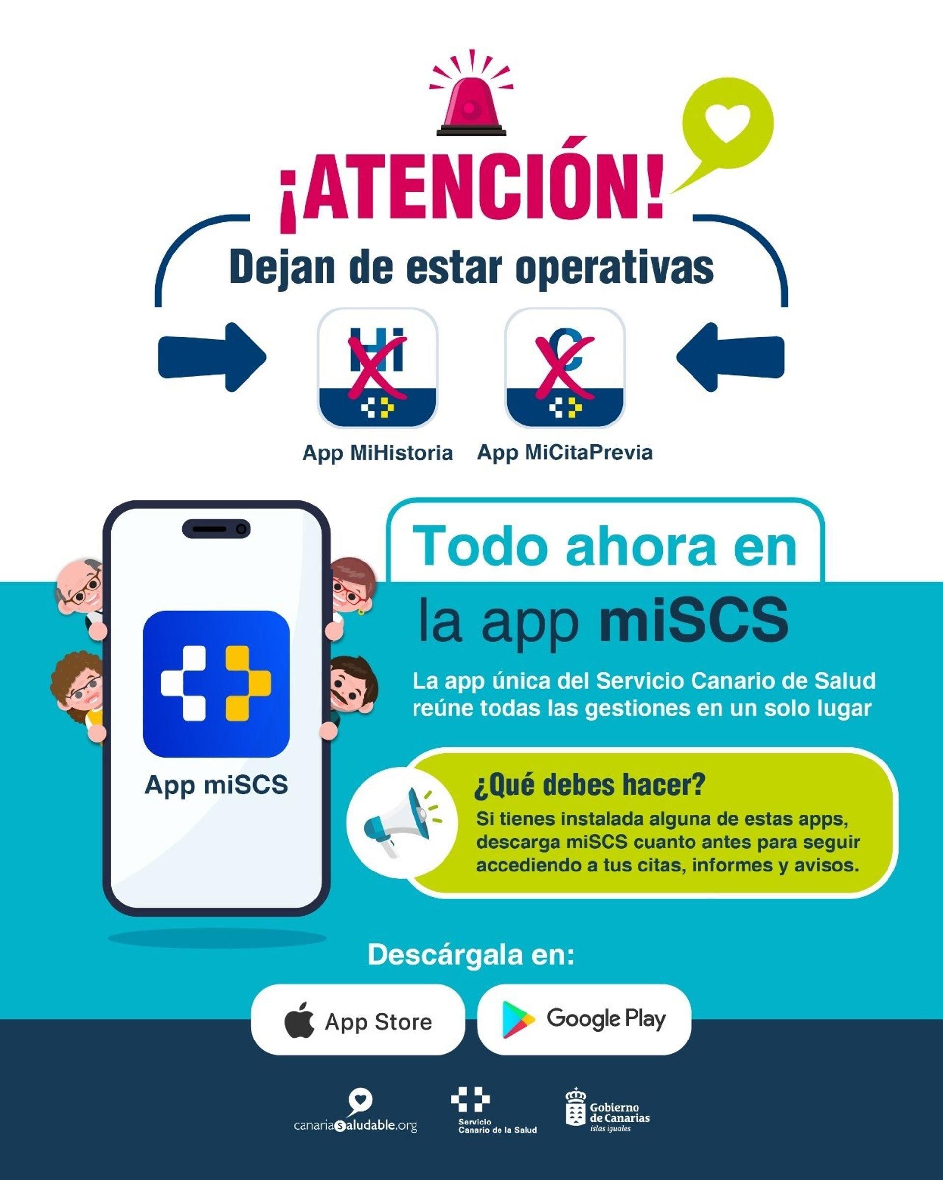 Infografía del SCS sobre la nueva aplicación móvil.