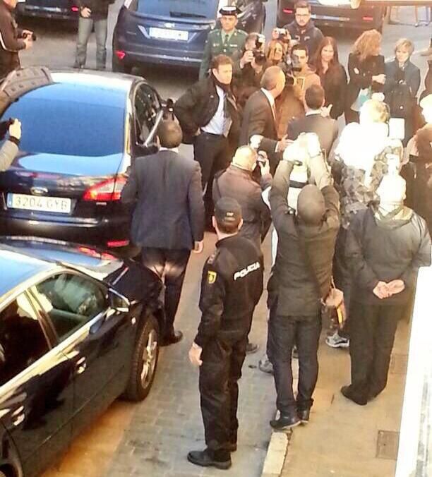 Alberto Fabra a su llegada a Ibi