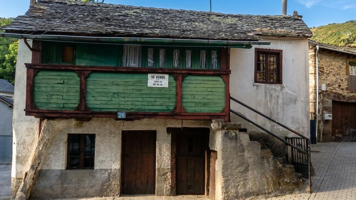 Casa de San Miguel de Laciana donde Sergio tuvo una carpintería