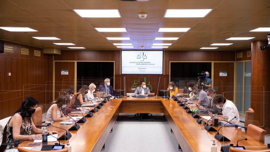 Archivo - La consejera de salud, Gotzone Sagardui, en el Parlamento Vasco