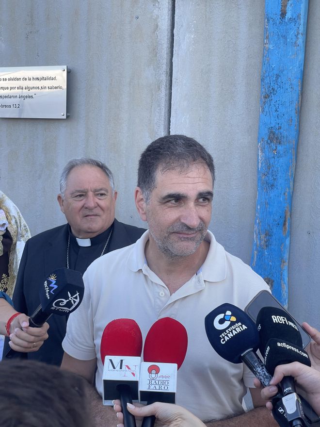 El director de Puertos Canarios, José Gilberto Moreno, durante el acto el pasado 1 de julio.