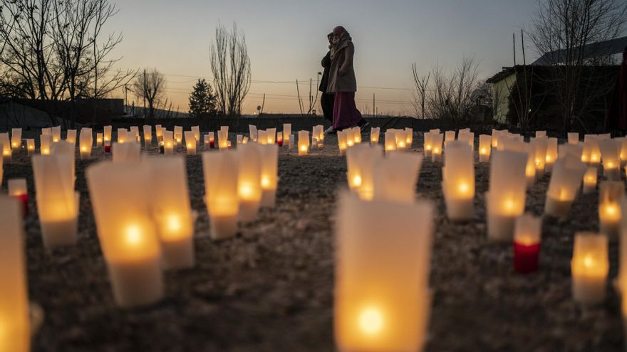 Intervención de Boa Mistura en la Cañada Real Galiana la Noche de Reyes