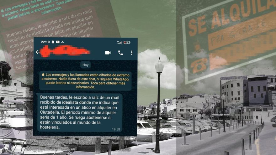 "No acepto a trabajadores de la hostelería": el nuevo veto en los alquileres ante la subida de los precios en Menorca