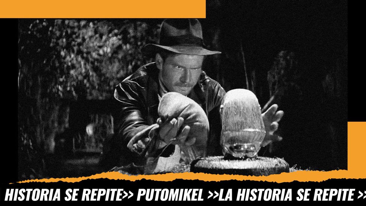 Fotograma famoso de una de las películas de Indiana Jones