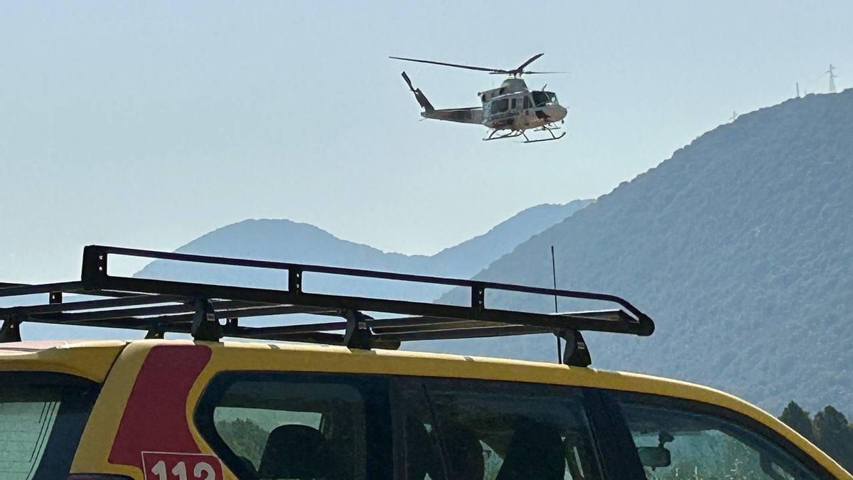 Imágenes del operativo en el incendio de Riglos