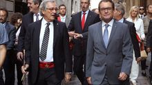 Xavier Trias junto a Artur Mas en la festividad en honor de la patrona de Barcelona.