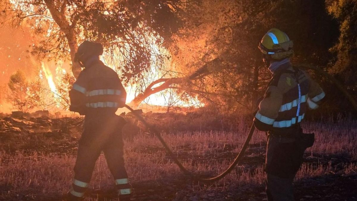 Las llamas arrasan ya 2.200 hectáreas entre Zaragoza y Huesca: la evolución es "favorable", aunque se teme al cierzo