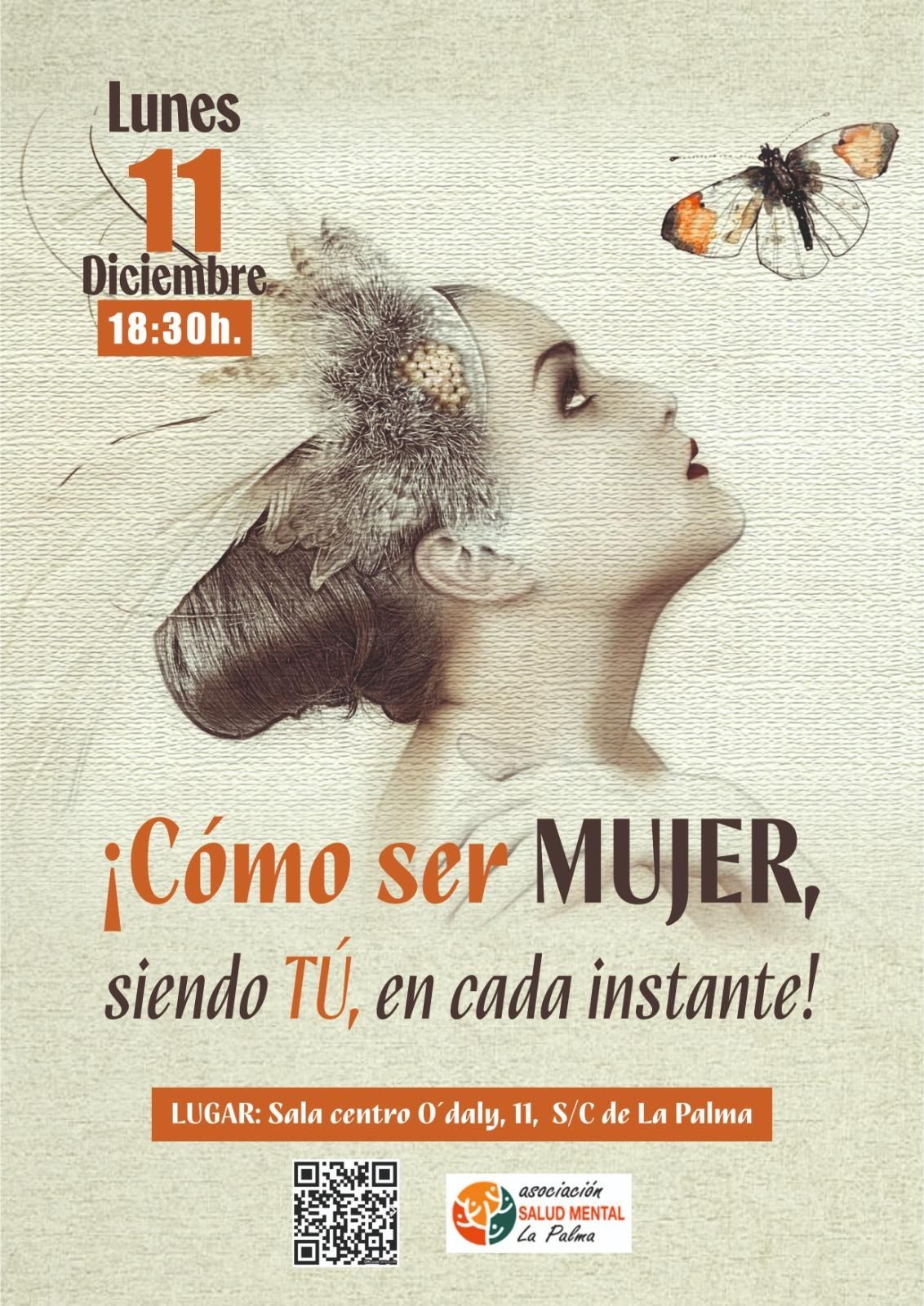 Cartel de la conferencia sobre el papel de la mujer en la sociedad actual.