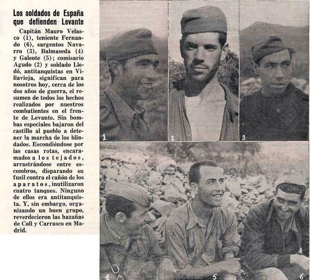 La revista 'Vanguardia' del Comissariat de l’Exèrcit de Llevant republicà, va destacar els activistes de la 36 Brigada que van atacar els blindats enemics dins del poble de la Vilavella.