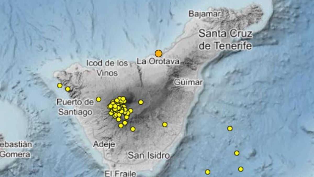 Registrado un terremoto de magnitud 2,3 en el norte de Tenerife
