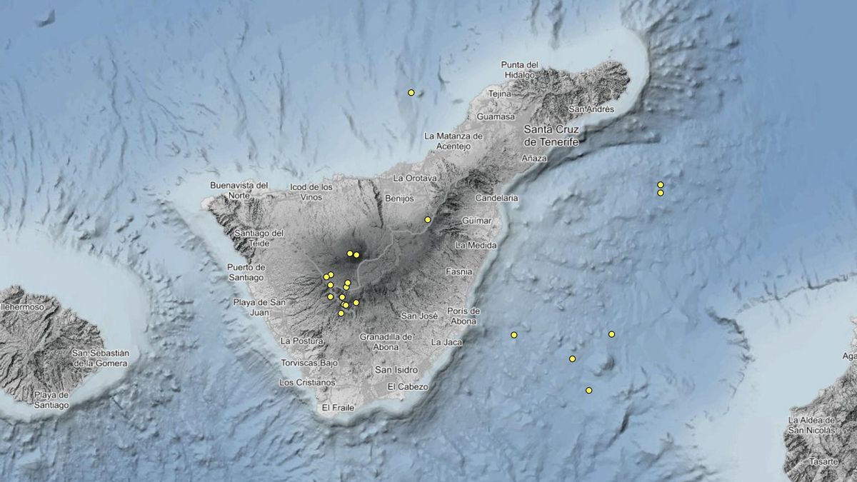 Terremotos en Tenerife en los últimos tres días.