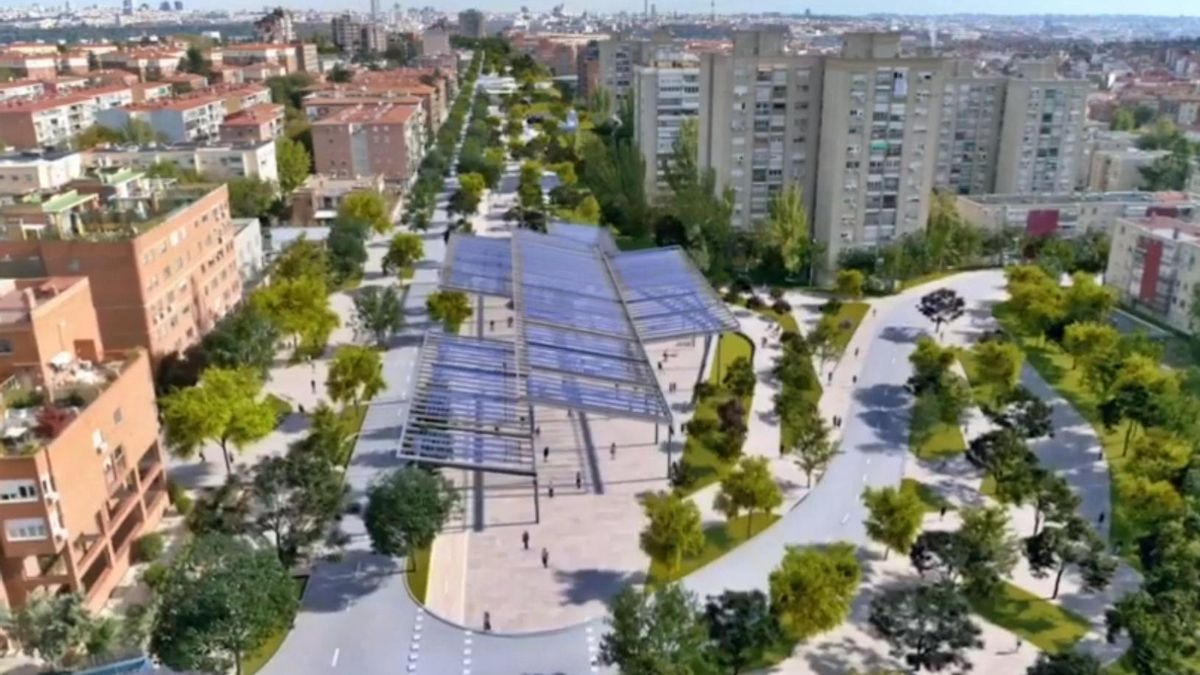 Recreación del futuro soterramiento de la A-5 a la altura de Batán (cruce con Villamanín).