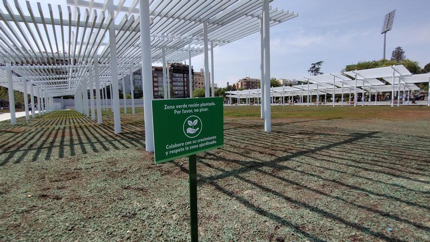 Pradera central del parque Santander