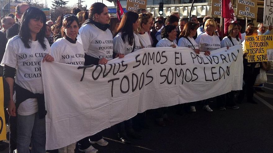 Los manifestantes exigen que "no se les quite el polvorín".
