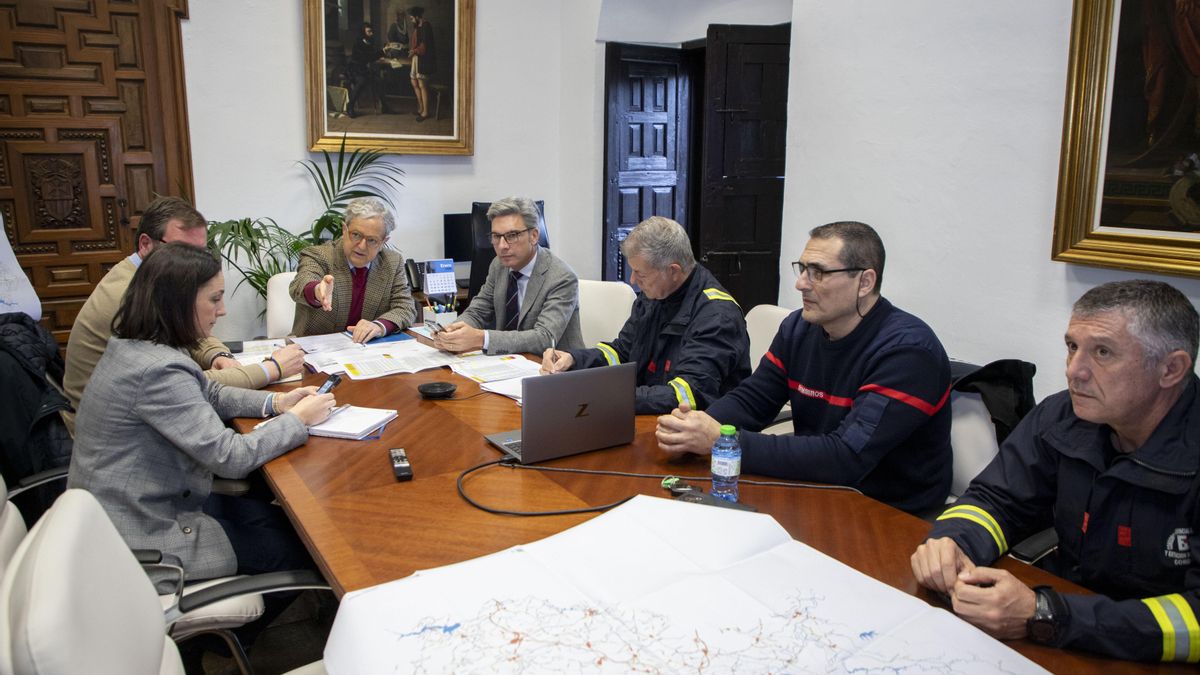 Reunión del comité de emergencias de la Diputación.