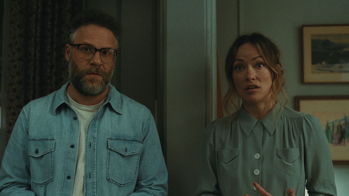 Seth Rogen y Olivia Wilde en 'La invitación'