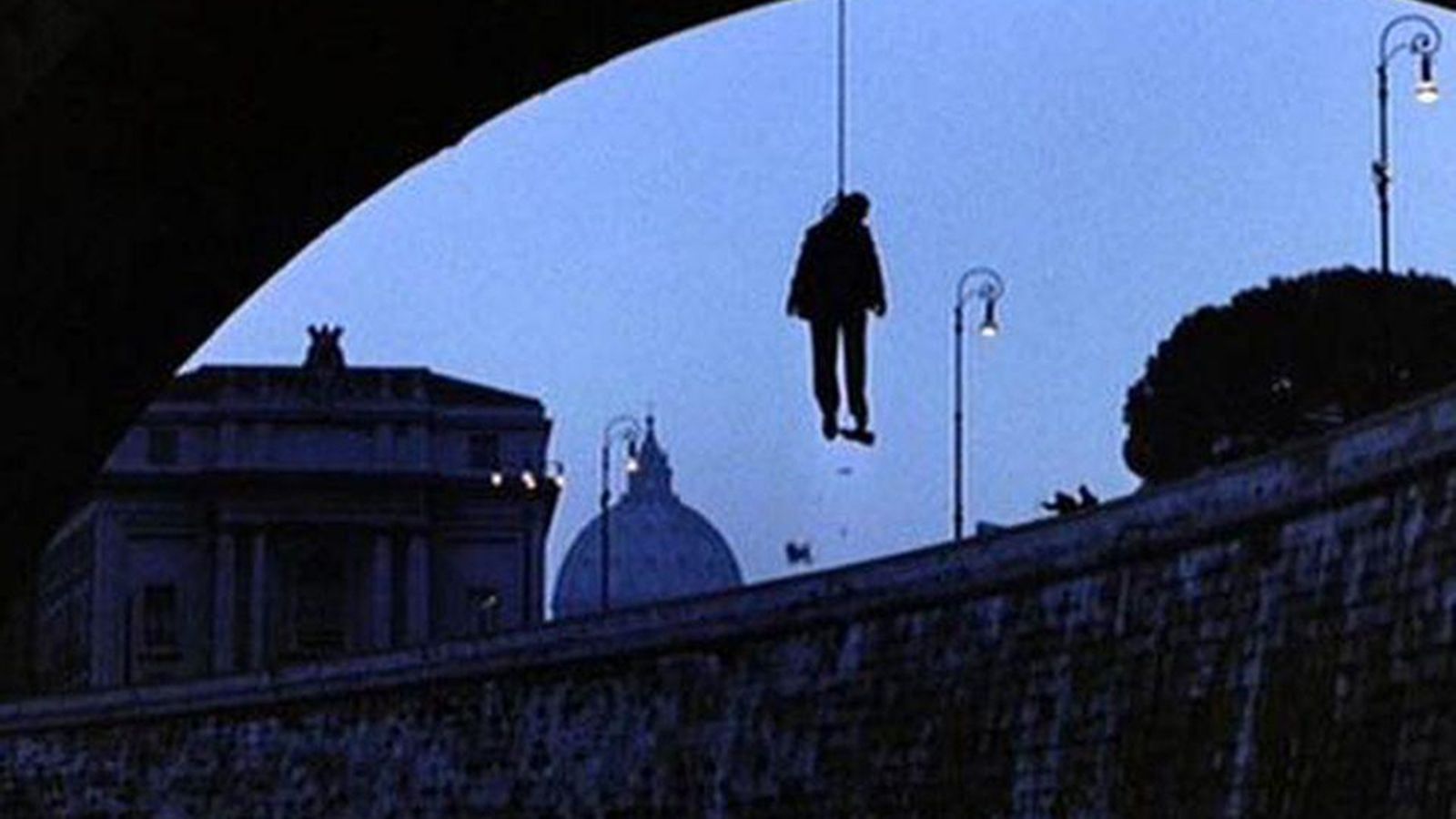 La escena del 'suicidio' de Calvi en El Padrino III