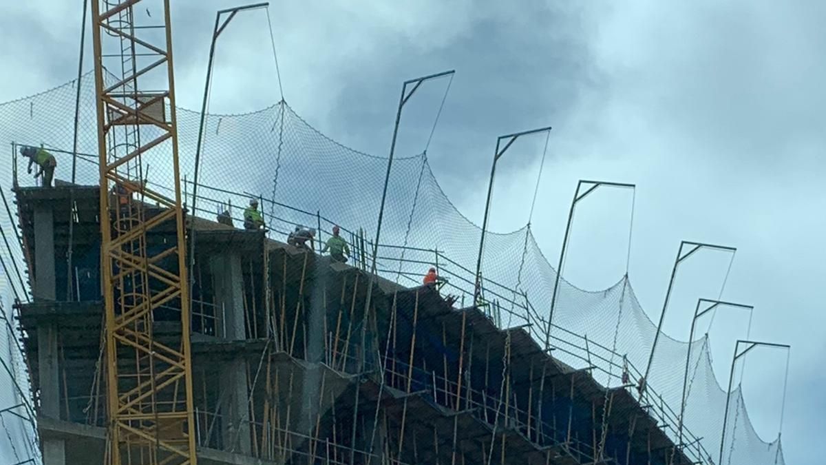 Trabajadores de la construcción en una obra